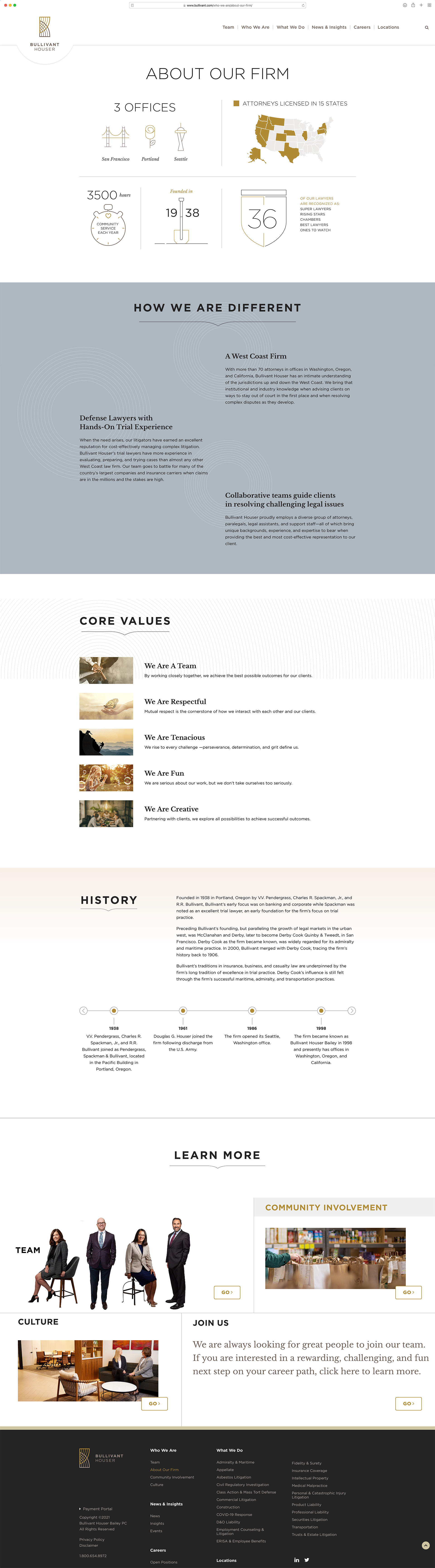 Bullivant Website About Page