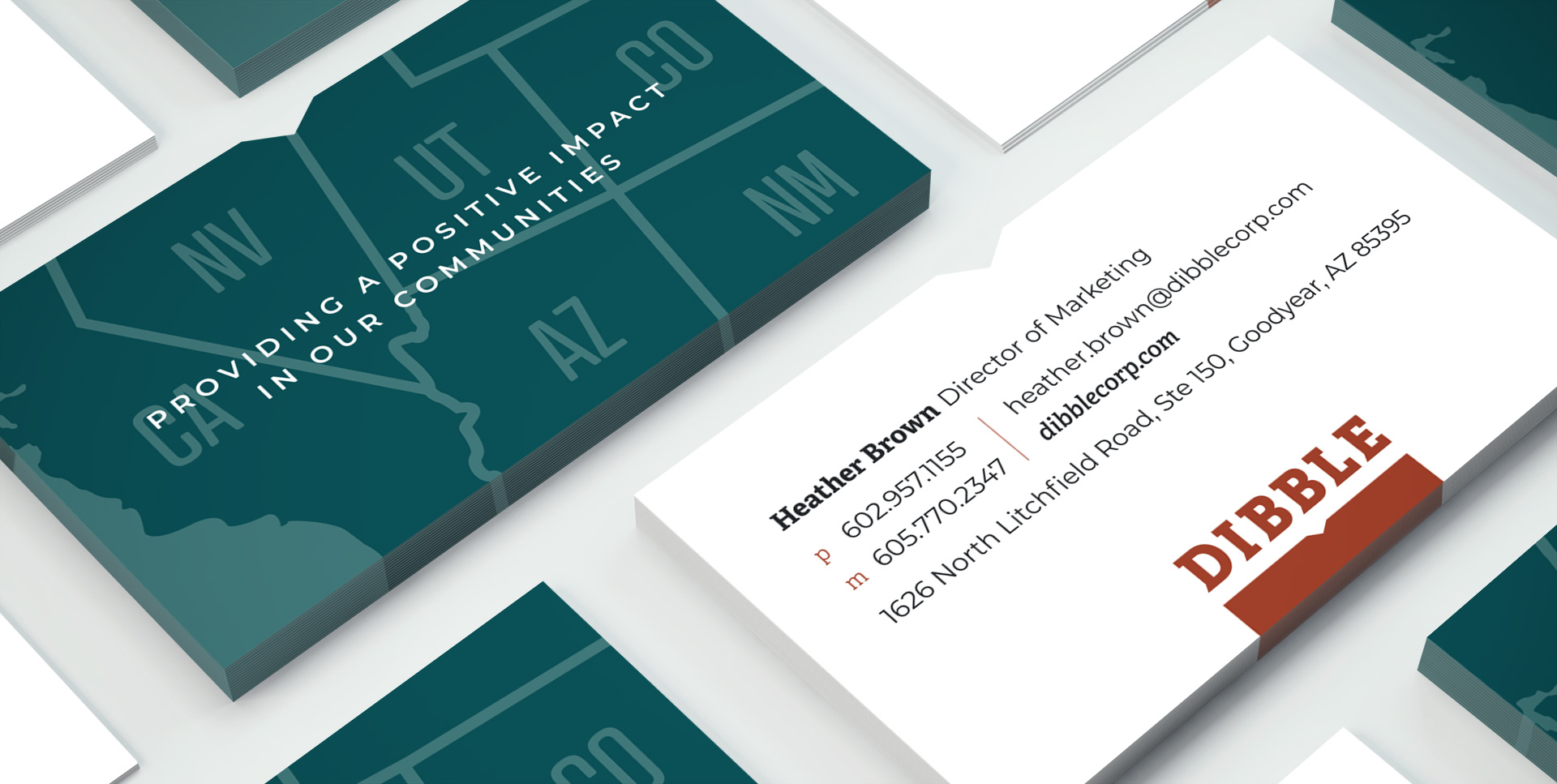 Dibble business cards designed by LecoursDesign